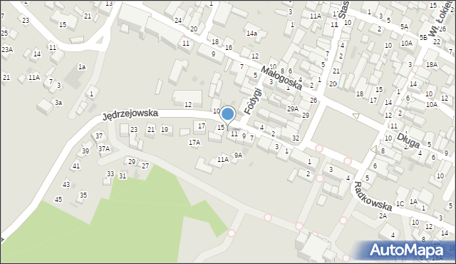 Chęciny, Jędrzejowska, 13, mapa Chęciny