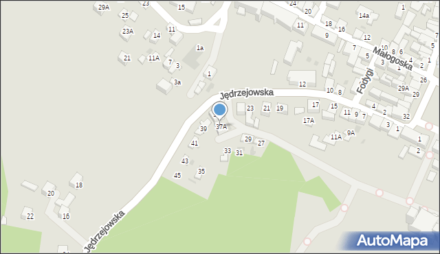 Chęciny, Jędrzejowska, 37A, mapa Chęciny