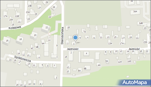 Chełm, Jedność, 3A, mapa Chełma