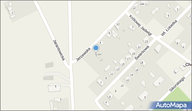 Choceń, Jerzewska, 2, mapa Choceń
