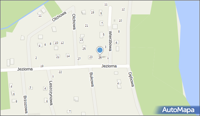 Choczewo, Jeziorna, 25, mapa Choczewo