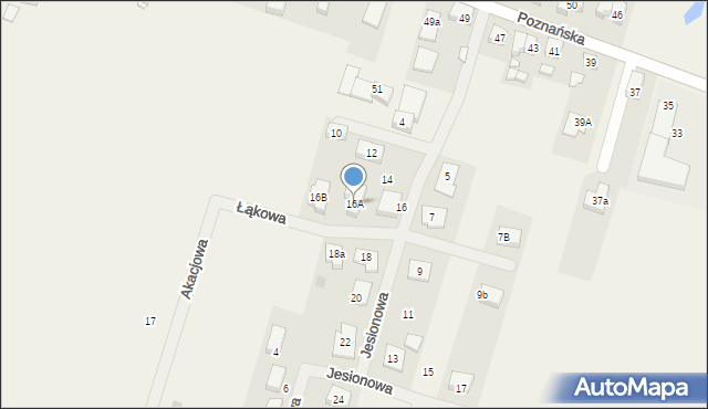 Chomęcice, Jesionowa, 16A, mapa Chomęcice