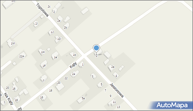 Chudów, Jesionowa, 2, mapa Chudów