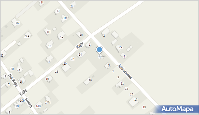 Chudów, Jesionowa, 3, mapa Chudów