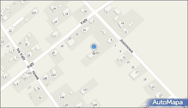 Chudów, Jesionowa, 5a, mapa Chudów