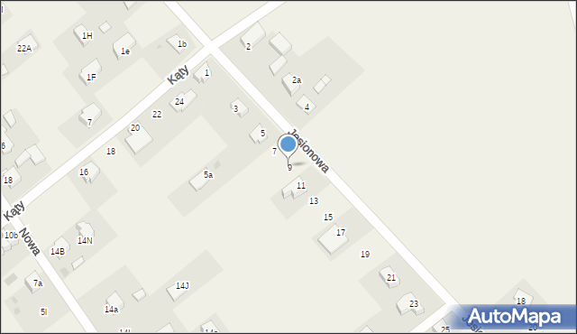 Chudów, Jesionowa, 9, mapa Chudów