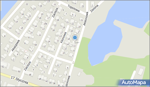 Ciechanów, Jesionowa, 13, mapa Ciechanów