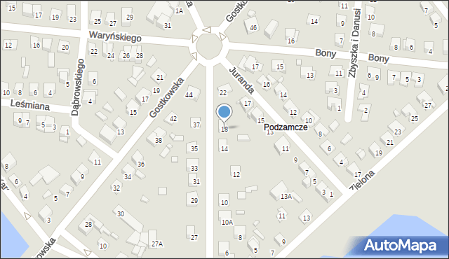 Ciechanów, Jesionowa, 18, mapa Ciechanów