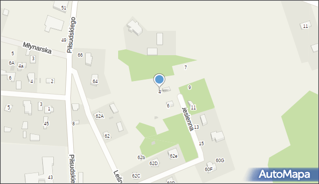 Cieksyn, Jesienna, 4, mapa Cieksyn