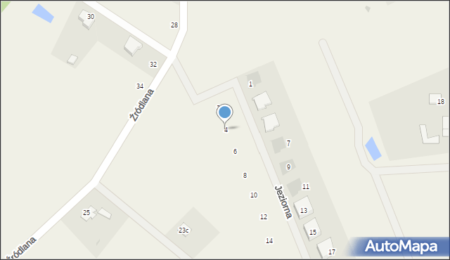 Ciele, Jeziorna, 4, mapa Ciele