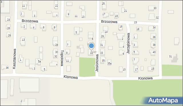 Cielimowo, Jesionowa, 12, mapa Cielimowo