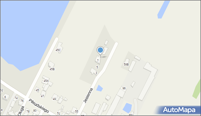 Ciemne, Jesienna, 7a, mapa Ciemne