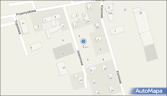 Cieplewo, Jesionowa, 7, mapa Cieplewo