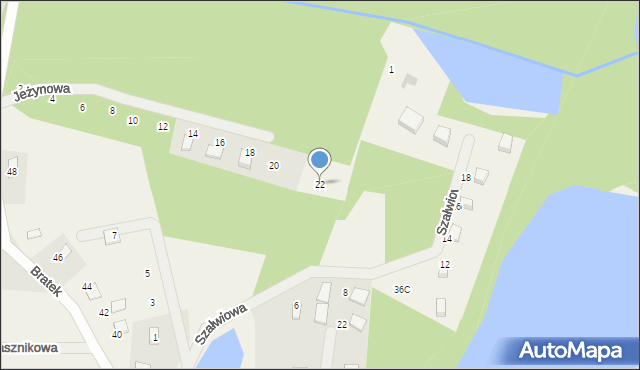 Czapielsk, Jeżynowa, 22, mapa Czapielsk