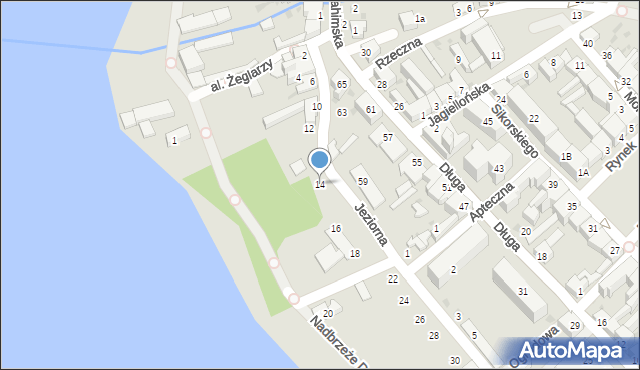 Czaplinek, Jeziorna, 14, mapa Czaplinek