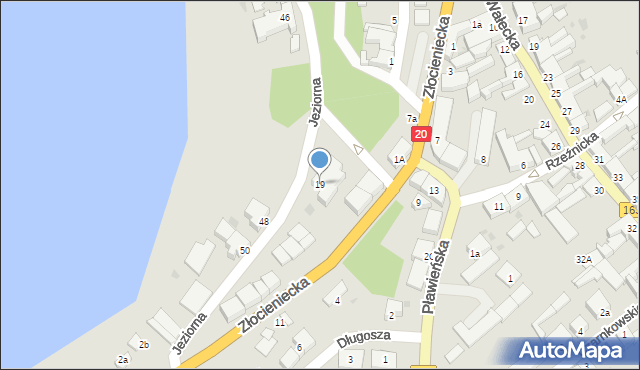 Czaplinek, Jeziorna, 19, mapa Czaplinek