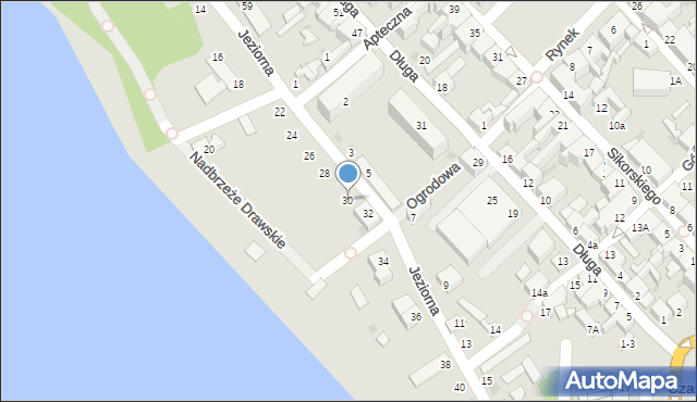 Czaplinek, Jeziorna, 30, mapa Czaplinek