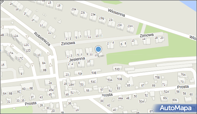 Czeladź, Jesienna, 14, mapa Czeladź