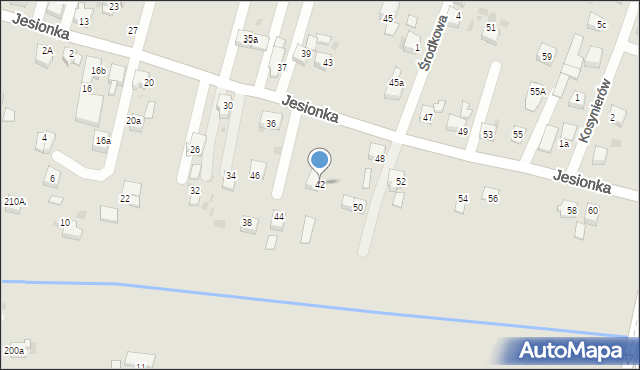 Czerwionka-Leszczyny, Jesionka, 42, mapa Czerwionka-Leszczyny