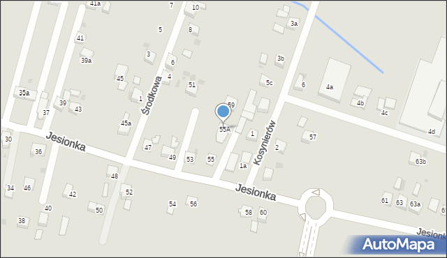 Czerwionka-Leszczyny, Jesionka, 55A, mapa Czerwionka-Leszczyny