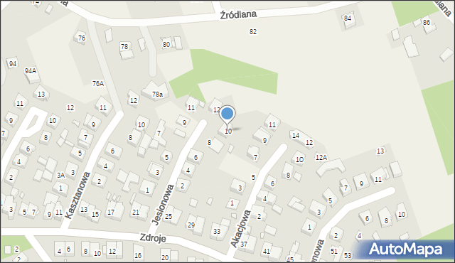 Czerwonak, Jesionowa, 10, mapa Czerwonak