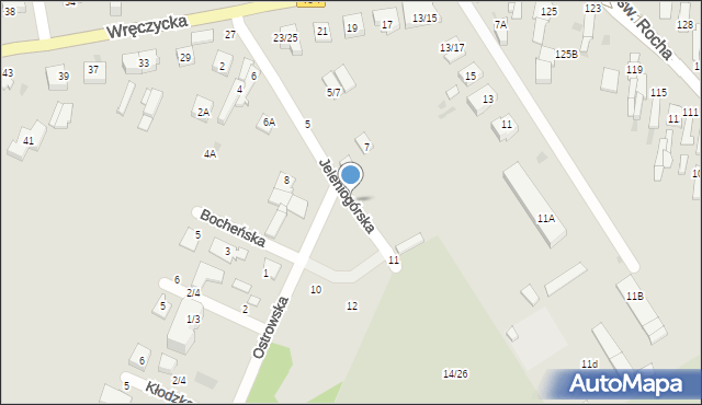 Częstochowa, Jeleniogórska, 9, mapa Częstochowy