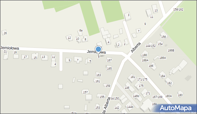 Częstochowa, Jemiołowa, 3, mapa Częstochowy