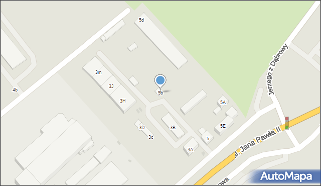 Człuchów, Jerzego z Dąbrowy, 5b, mapa Człuchów