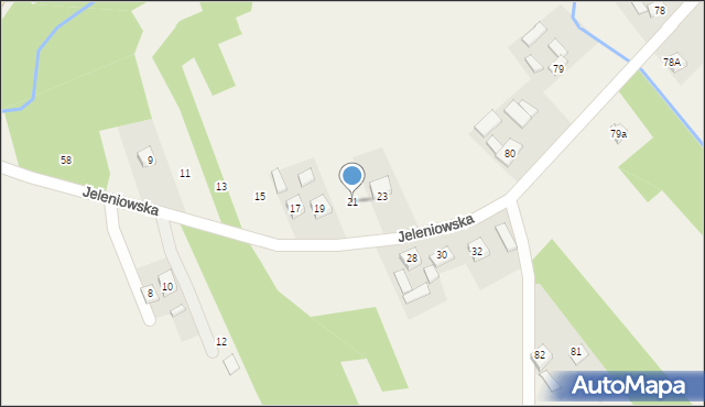 Dębniak, Jeleniowska, 21, mapa Dębniak