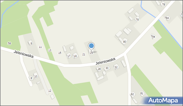 Dębniak, Jeleniowska, 23, mapa Dębniak