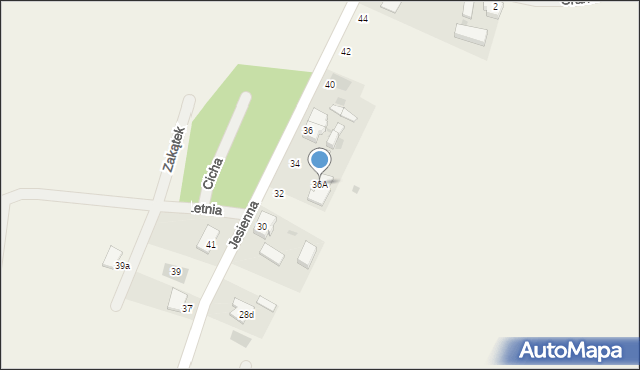 Długie Stare, Jesienna, 36A, mapa Długie Stare