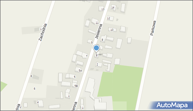 Długie Stare, Jesienna, 4, mapa Długie Stare