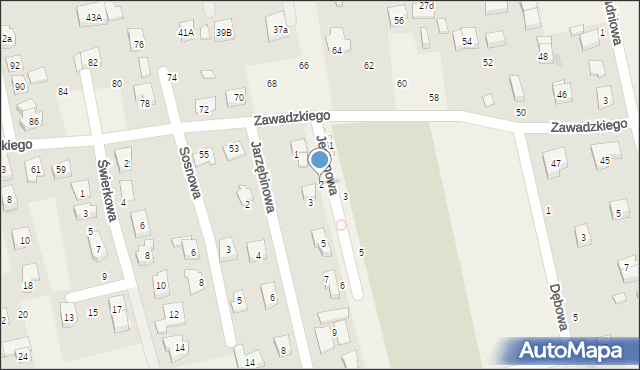 Długołęka, Jesionowa, 2, mapa Długołęka