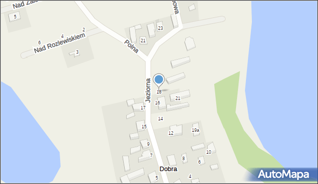 Dobra, Jeziorna, 18, mapa Dobra