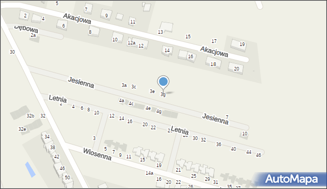 Dobrzykowice, Jesienna, 3g, mapa Dobrzykowice