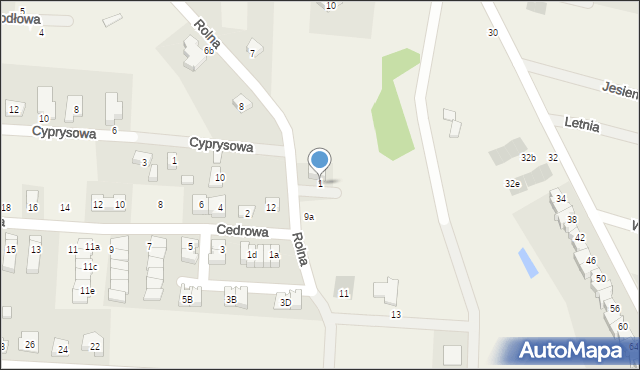 Dobrzykowice, Jesionowa, 1, mapa Dobrzykowice