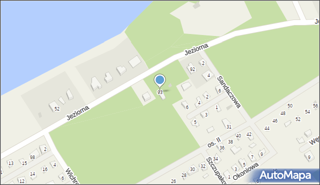 Dominice, Jeziorna, 93, mapa Dominice