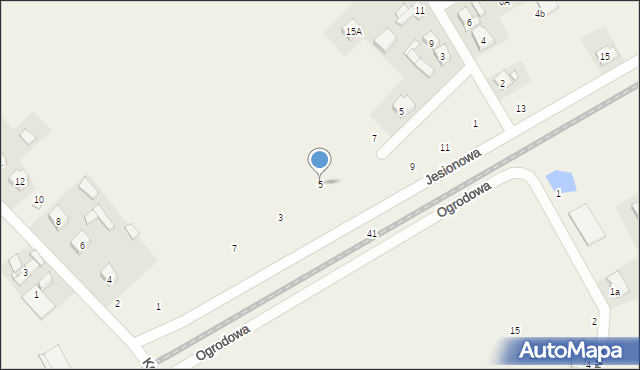 Dopiewiec, Jesionowa, 5, mapa Dopiewiec