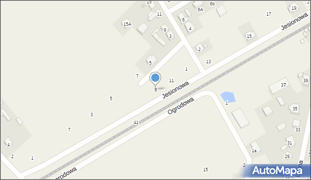 Dopiewiec, Jesionowa, 9, mapa Dopiewiec