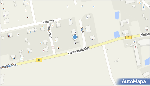 Droszków, Jesionowa, 1, mapa Droszków