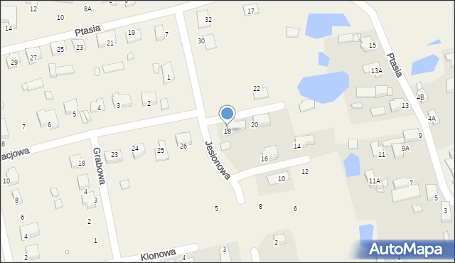 Droszków, Jesionowa, 18, mapa Droszków