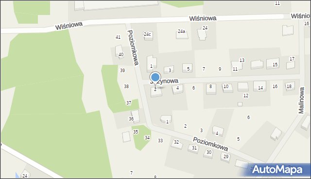 Droszków, Jeżynowa, 2, mapa Droszków