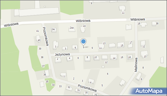 Droszków, Jeżynowa, 7, mapa Droszków