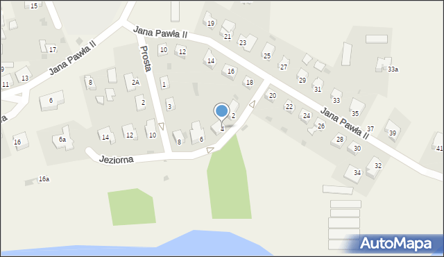 Dywity, Jeziorna, 4, mapa Dywity