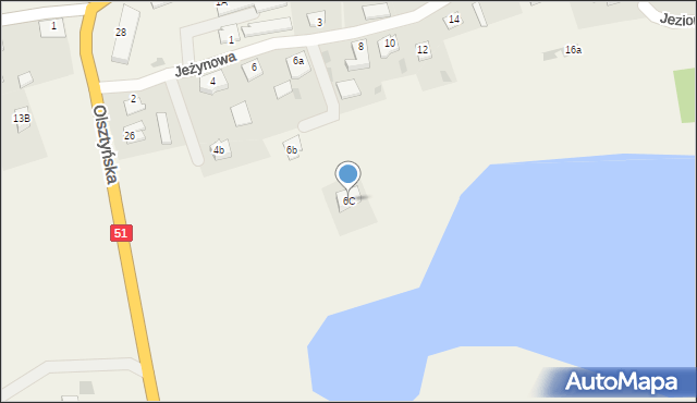 Dywity, Jeżynowa, 6C, mapa Dywity