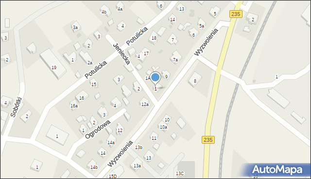 Dziemiany, Jeniecka, 1, mapa Dziemiany