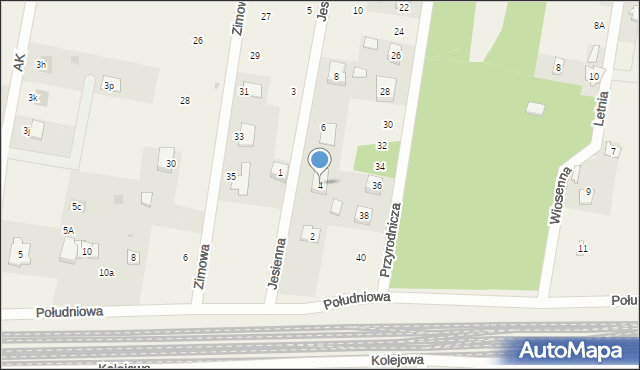 Gałków Duży, Jesienna, 4, mapa Gałków Duży