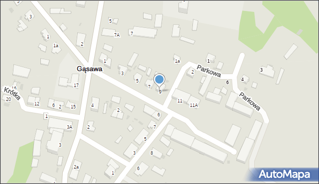 Gąsawa, Jeziorna, 9, mapa Gąsawa
