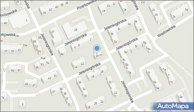 Gdańsk, Jeleniogórska, 10, mapa Gdańska