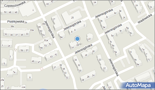 Gdańsk, Jeleniogórska, 12, mapa Gdańska